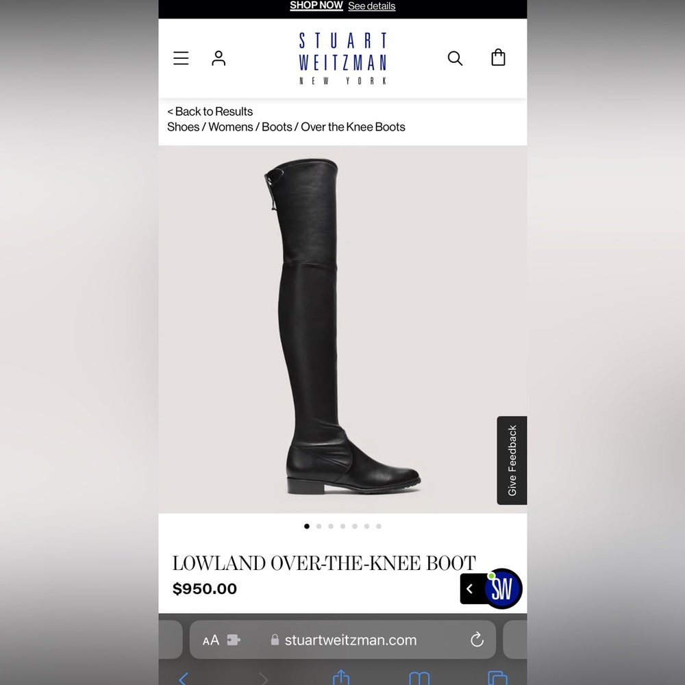 Stuart Weitzman Black Over-the-Knee Boots - Lowland boots
